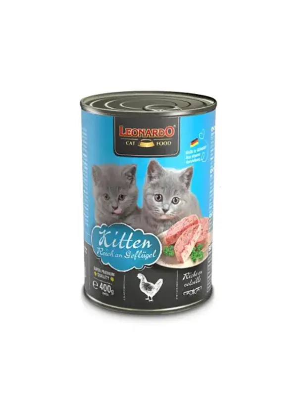 Pack Lata Leonardo Gato Quality Kitten 400 GR x 6 Unidades 2