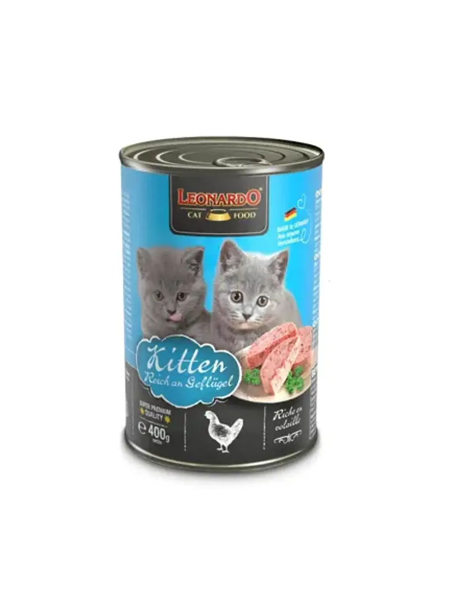 Pack Lata Leonardo Gato Quality Kitten 400 GR x 6 Unidades 2