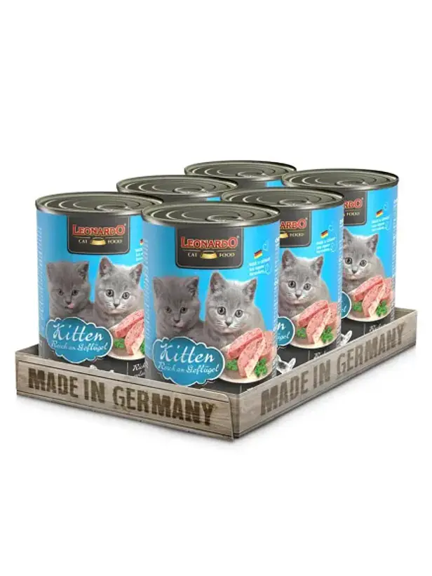 Pack Lata Leonardo Gato Quality Kitten 400 GR x 6 Unidades 1