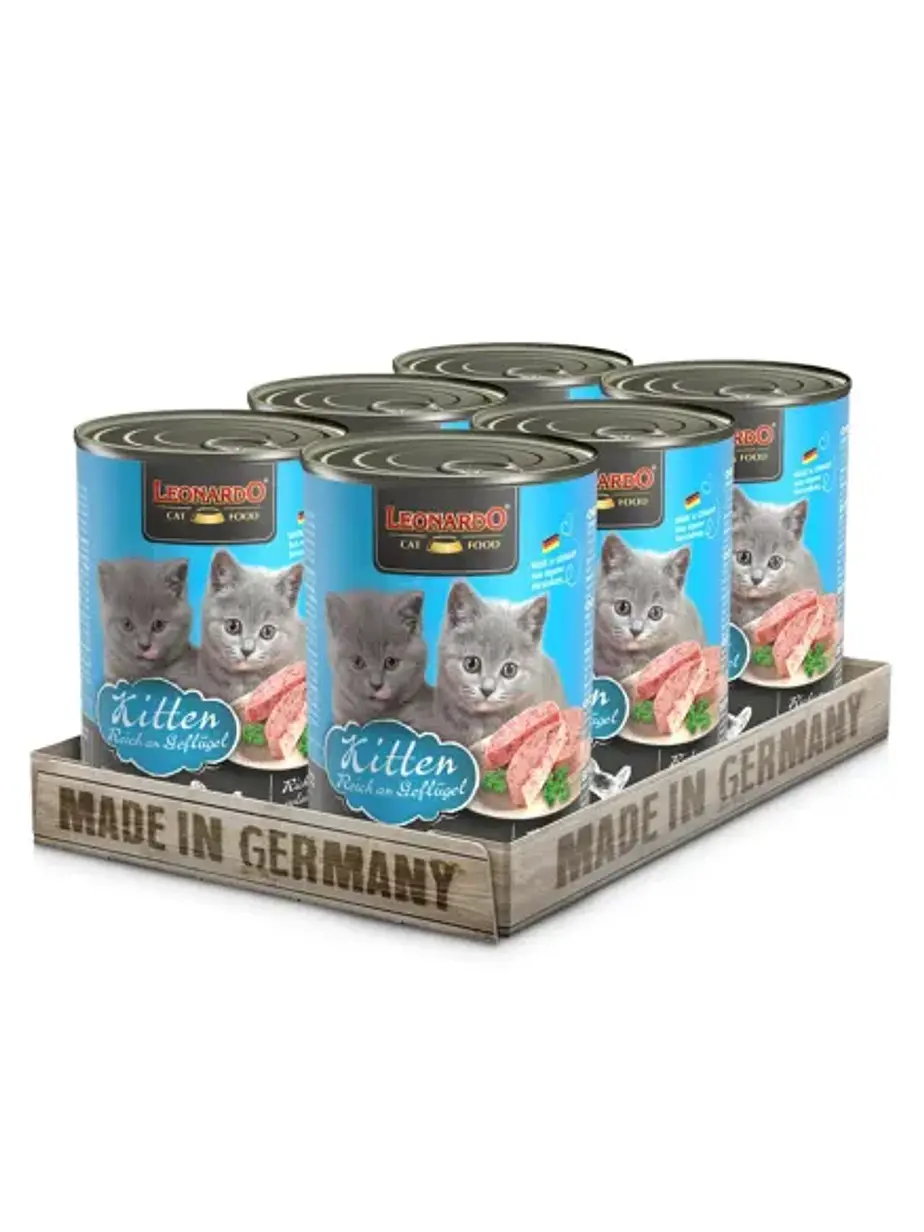 Pack Lata Leonardo Gato Quality Kitten 400 GR x 6 Unidades 1