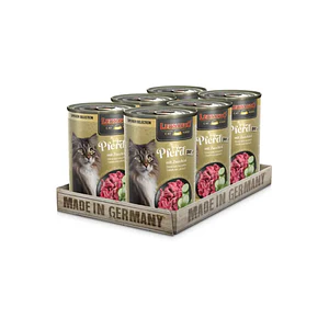 Pack Lata Leonardo Gato Caballo Calabacin 400 GR x 6 Unidades