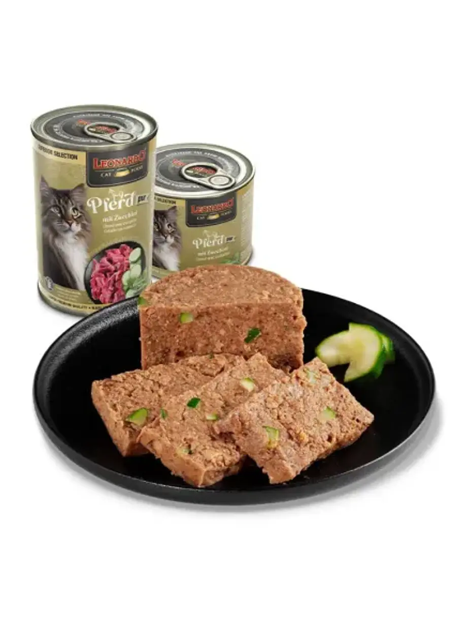 Pack Lata Leonardo Gato Caballo Calabacin 400 GR x 6 Unidades 3