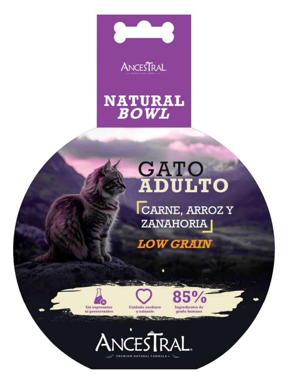 Ancestral Natural Bowl Gato 300 Gramos - Alimento humedo para Gatos Adultos 1