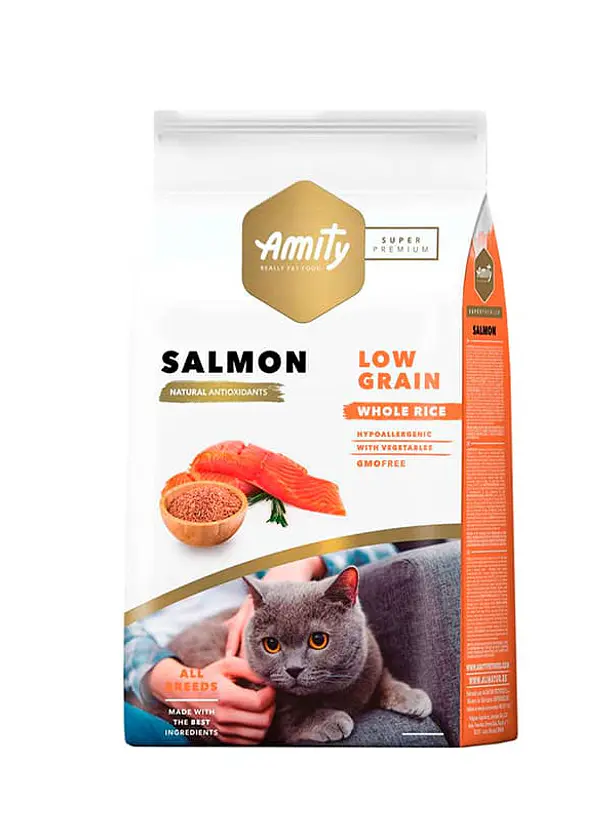 AMITY LOW GRAIN SALMON GATO ADULTO 2 KILOS - VCTO 11 SEPT 2026 1