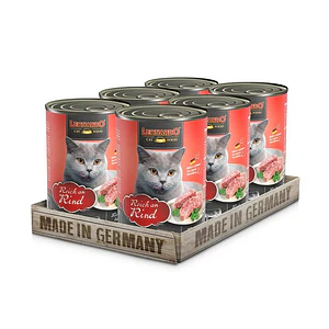 Pack Lata Leonardo Gato Ternera 400 GR x 6 Unidades