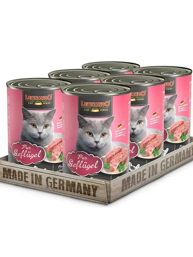 Pack Lata Leonardo Gato Ave 400 GR x 6 Unidades 1