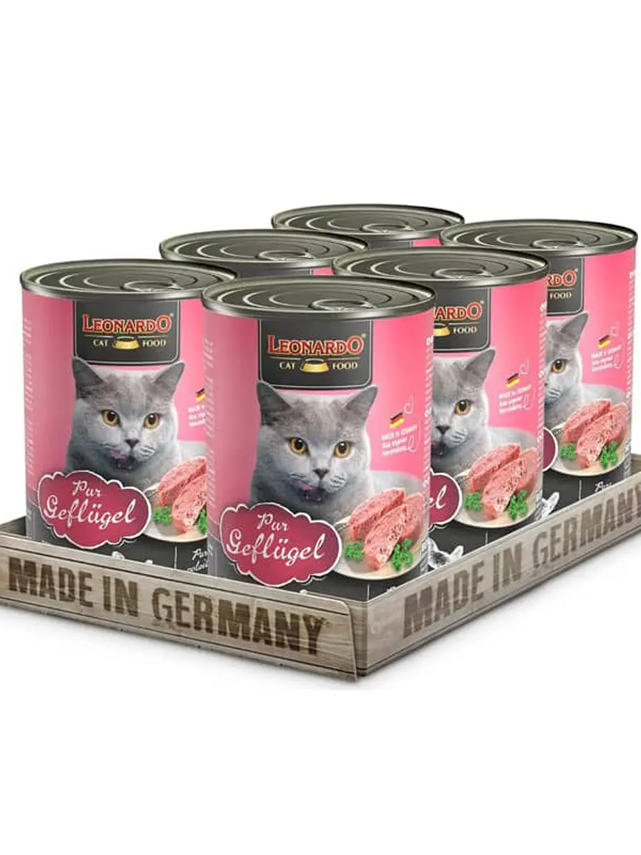Pack Lata Leonardo Gato Ave 400 GR x 6 Unidades 1