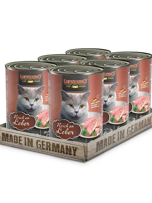 Pack Lata Leonardo Gato Higado 400 GR x 6 Unidades 1