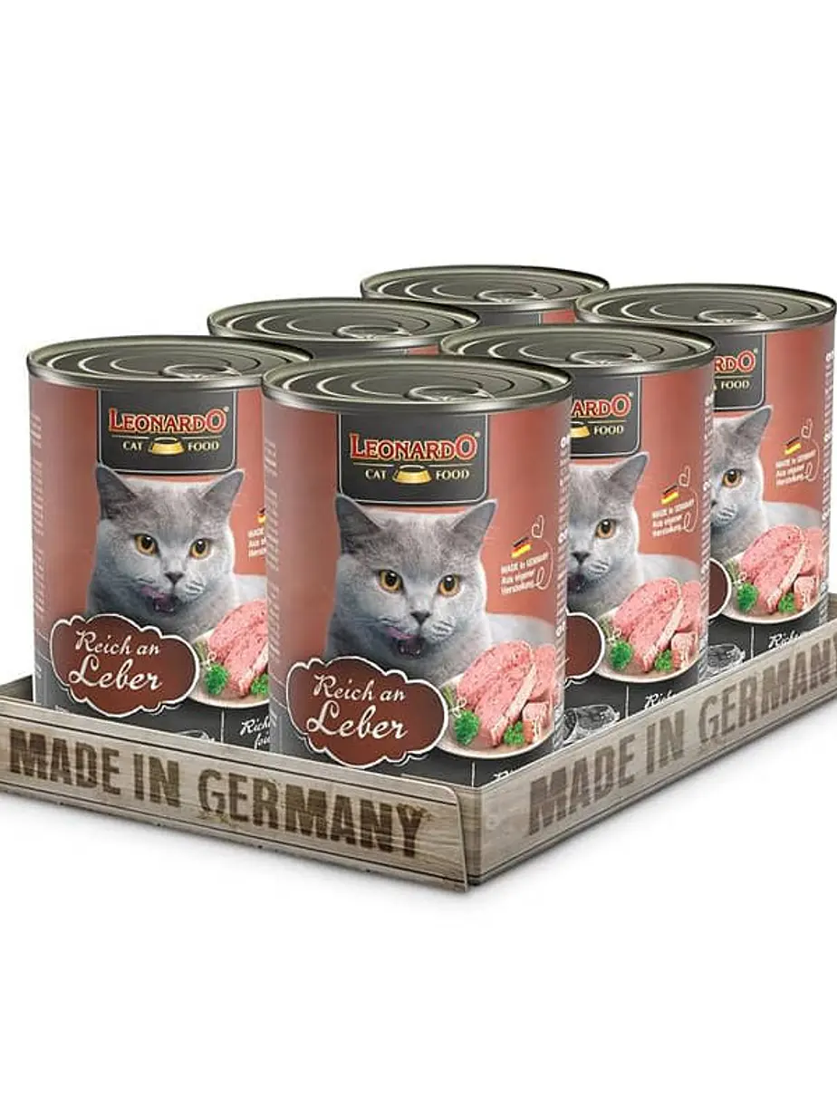 Pack Lata Leonardo Gato Higado 400 GR x 6 Unidades 1