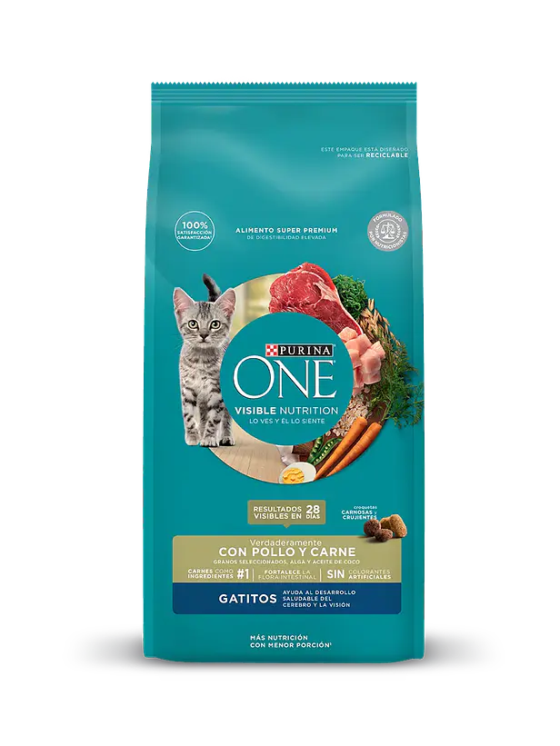 Purina One Gatitos Pollo y Carne 2 Kilos 1