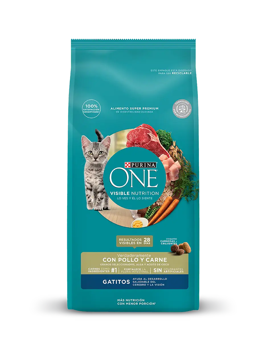 Purina One Gatitos Pollo y Carne 2 Kilos 1