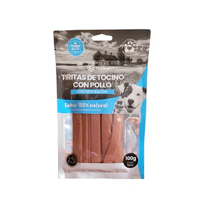 Snack Tiritas de Tocino con Pollo 100 Gramos HappyPets