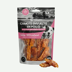 Snack Camote Envuelto en Pollo 100 Gramos HappyPets