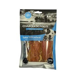 Snack charqui de pollo 100 Gramos HappyPets