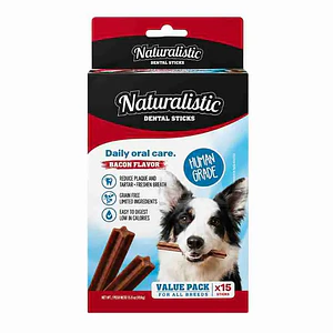 Naturalistic Dental Stick Sabor Tocino 15 Unidades