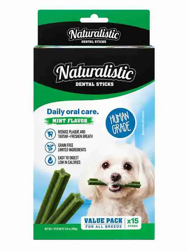 Naturalistic Dental Stick Sabor menta 15 Unidades 1