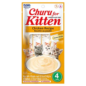 Churu Gato Kitten Sabor Pollo - 4 tubos 14 gramos
