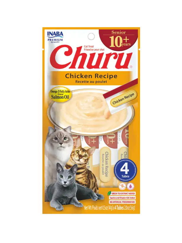 Churu Gato Senior Sabor Pollo - 4 tubos 14 gramos 1