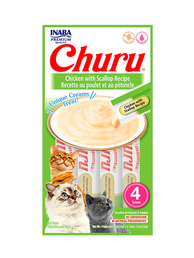 Churu Gato Sabor Pollo con Ostion - 4 tubos 14 gramos 1