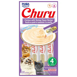 Churu Gato Sabor Pollo con Camaron - 4 tubos 14 gramos