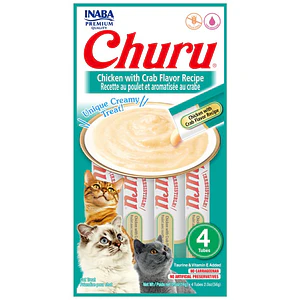 Churu Gato Sabor Pollo con Cangrejo - 4 tubos 14 gramos