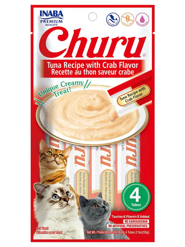 Churu Gato Sabor Atún con Cangrejo - 4 tubos 14 gramos 1