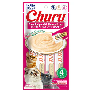 Churu Gato Sabor Atún con camarón - 4 tubos 14 gramos