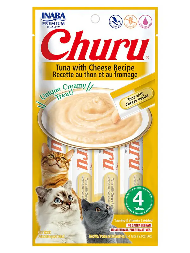 Churu Gato Sabor Atún con Queso - 4 tubos 14 gramos 1