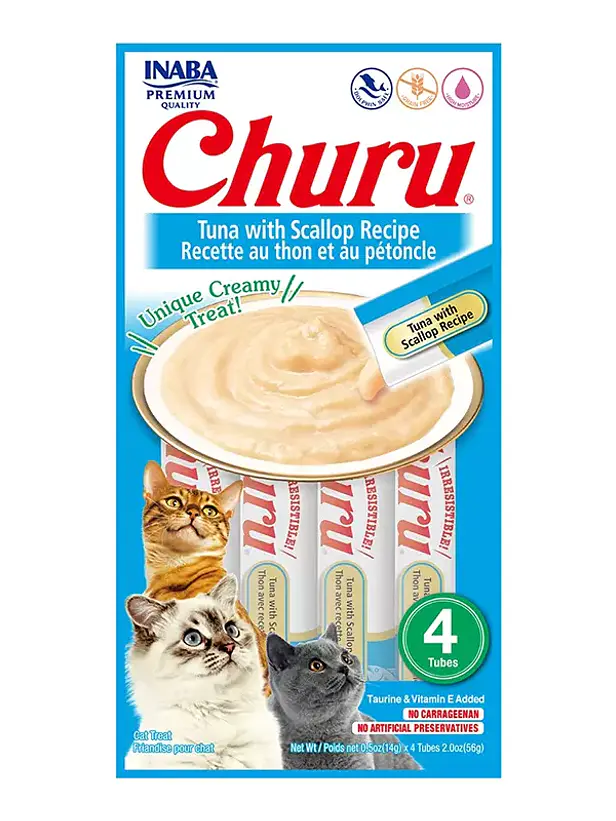 Churu Gato Sabor Atún con Ostiones - 4 tubos 14 gramos 1