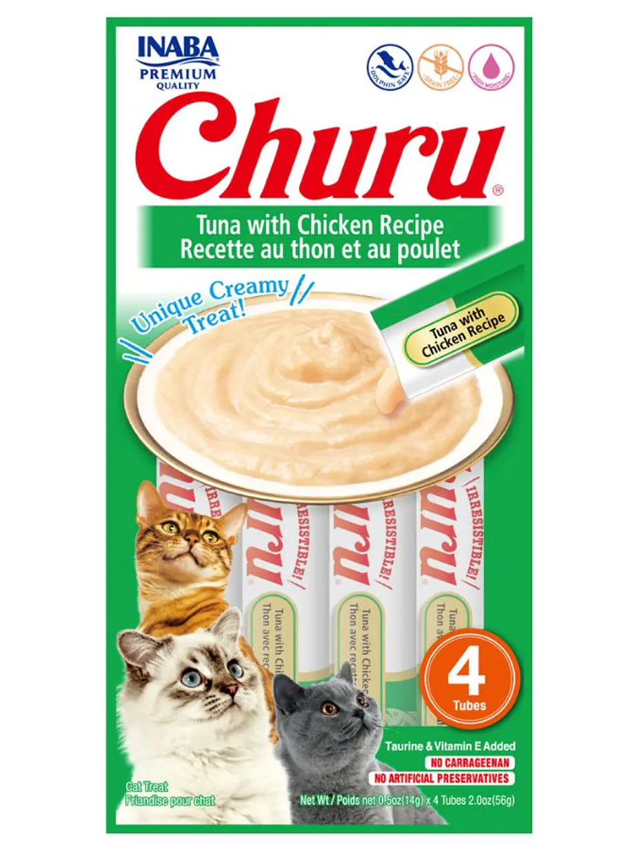 Churu Gato Sabor Atún con Pollo - 4 tubos 14 gramos 1