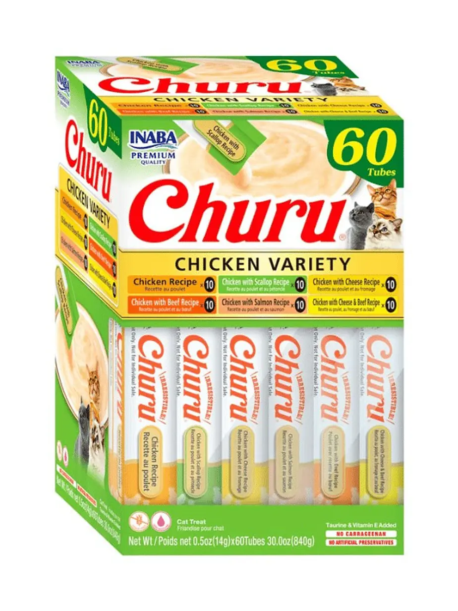 Inaba Churu Gato Variedad Pollo 60 unidades 1