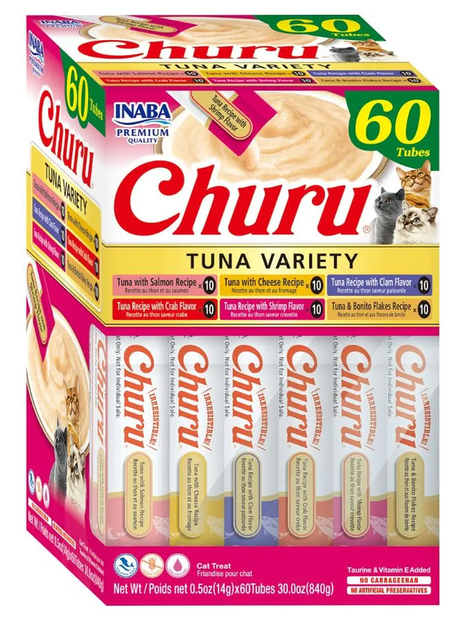 Inaba Churu Gato Variedad Atun 60 unidades 1