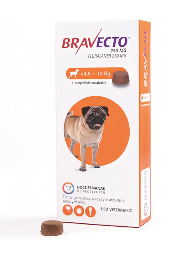 Bravecto para Perros 4,5 kilos a 10 kilos (250mg) 1