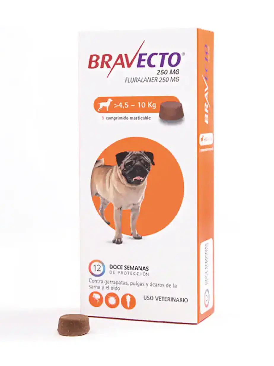 Bravecto para Perros 4,5 kilos a 10 kilos (250mg) 1