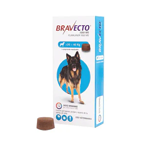 Bravecto para Perros 20 kilos a 40 kilos (1000mg)