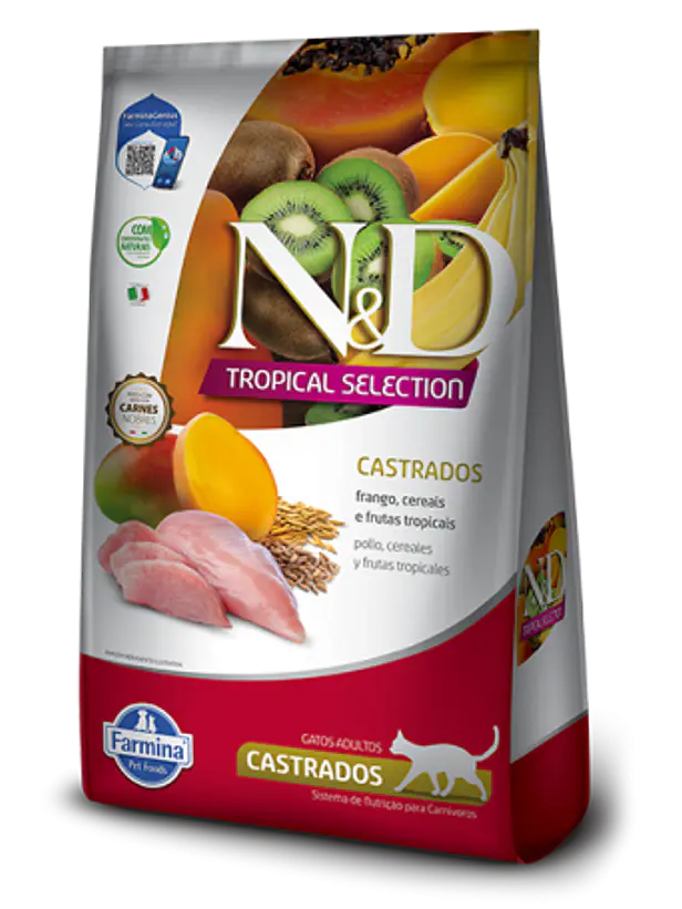 N&D Tropical Selection Gato Castrado Sabor Pollo 1.5 Kilos 1