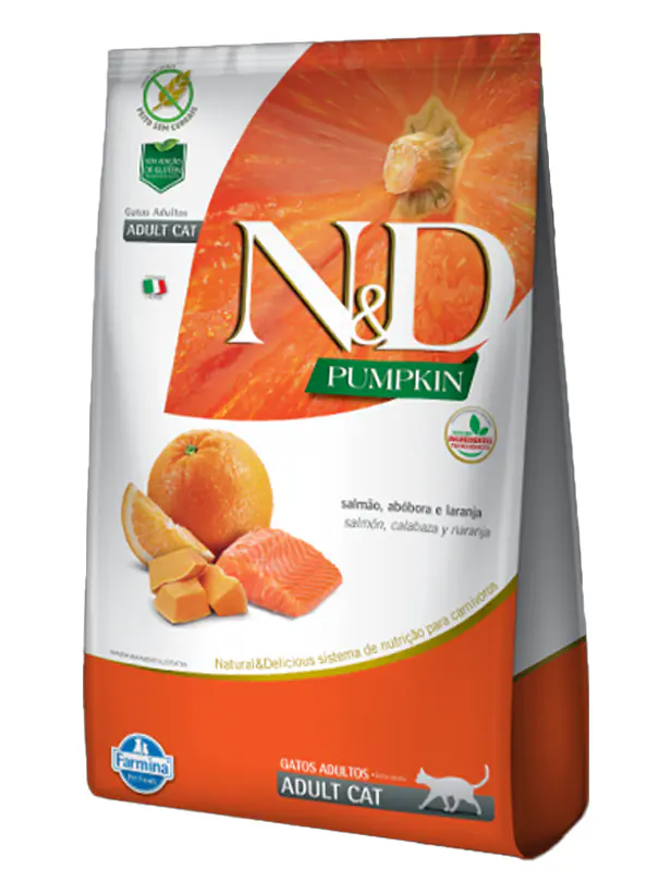 N&D Pumpkin Gato Adulto Sabor Salmon 1.5 Kilos 1