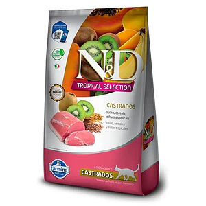 N&D Tropical Selection Gato Castrado Sabor Cerdo 1.5 Kilos