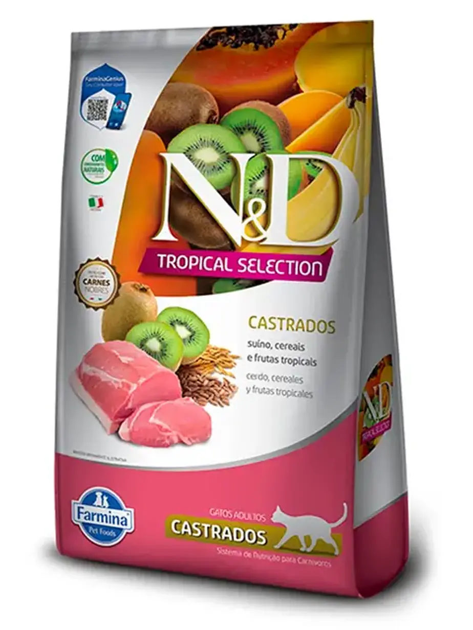 N&D Tropical Selection Gato Castrado Sabor Cerdo 1.5 Kilos 1