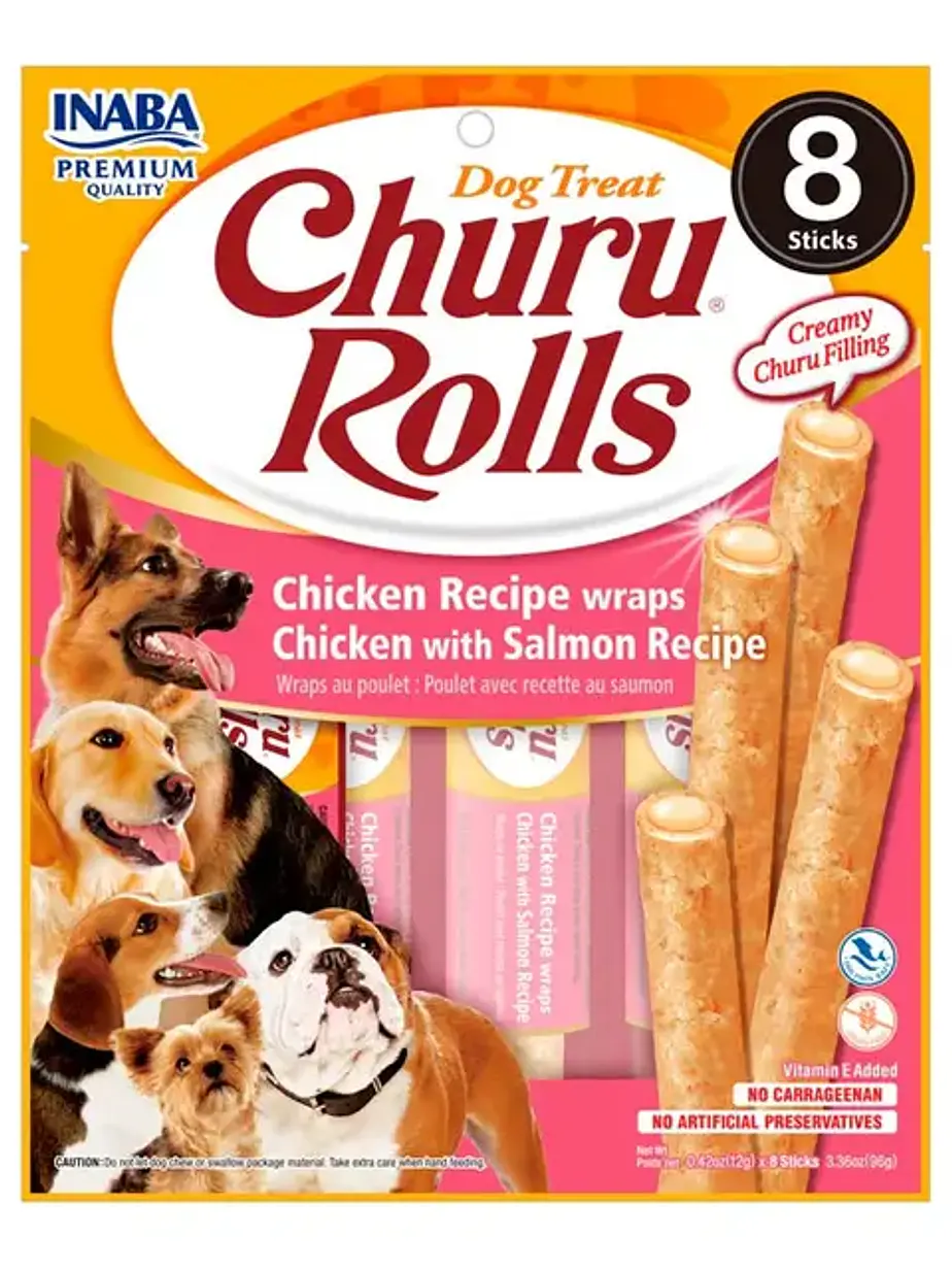 Churu Rolls - Palitos con Salmon para Perro 8 unidades 1