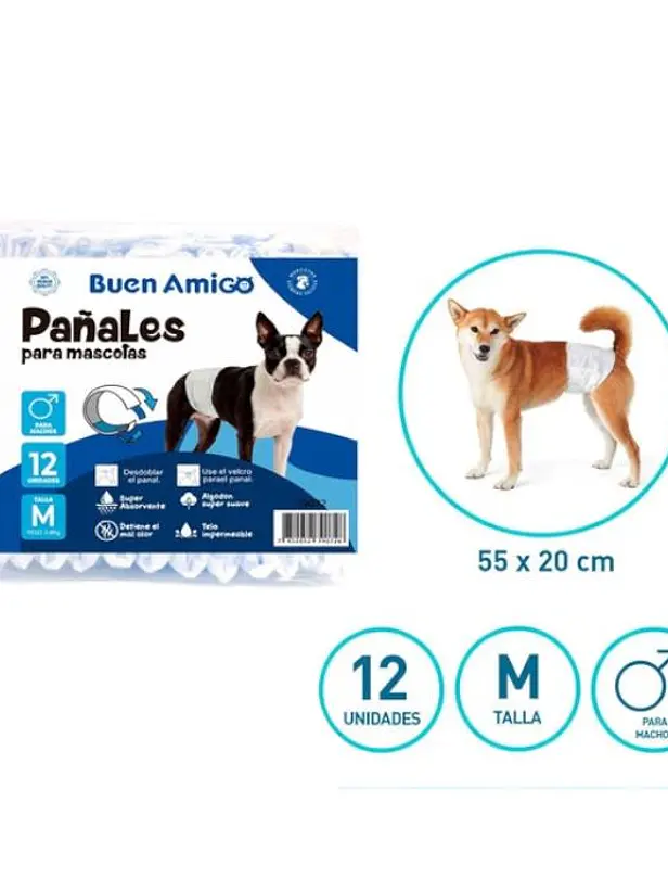 Pañales macho talla M - Buen Amigo 1