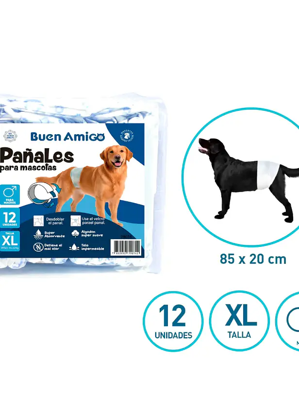 Pañales macho talla XL - Buen Amigo 1