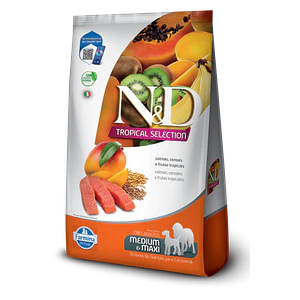 N&D Tropical Selection Perro Adulto Mediano y Grande Sabor Salmon 2.5 Kilos
