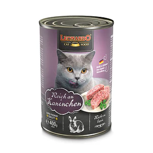 Leonardo Lata sabor conejo alimento húmedo para gatos 400 Gramos