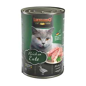 Leonardo Lata sabor Pato alimento húmedo para gatos 400 Gramos