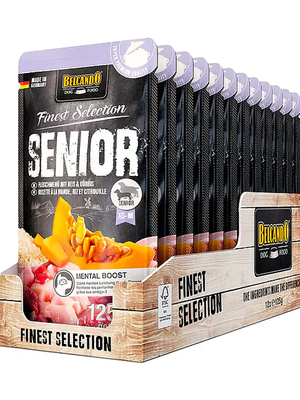 BELCANDO Sachet Finest Selection Senior Menú de Carnes 125 g x 12 1