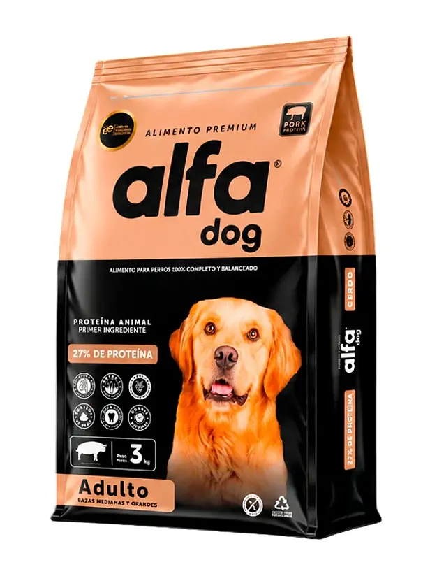 Alfa Dog Premium Cerdo Adulto Todas las Razas 20 Kilos 1