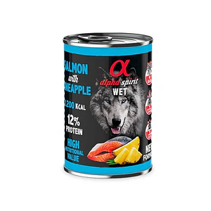Lata Alpha Spirit Sabor Salmon con Piña 400 Gramos