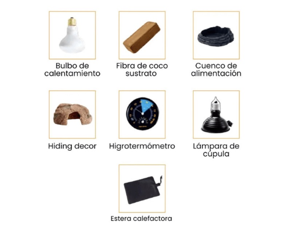 KIT TERRARIO PARA SERPIENTE Y TORTUGA 40 L 2