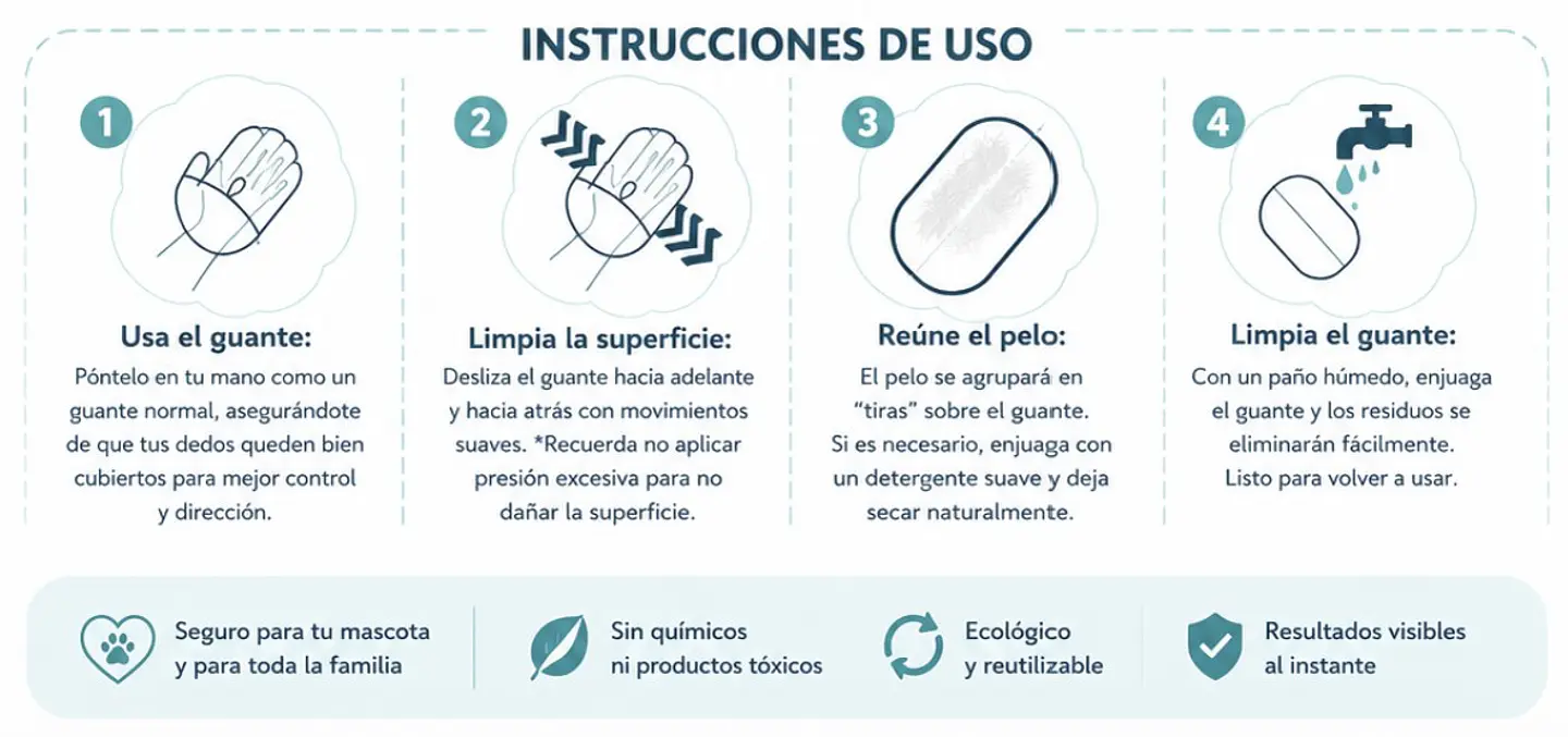 Pack  2 Guantes Quita Pelos 3